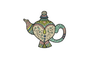 A Vintage Tea Pot Embroidery Design for Timeless Handmade Gifts