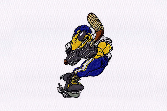 An Embroidery Designer’s Review of the Ice Hockey Bug Player Design