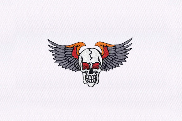 Evaluating the Creative Potential of Wings Human Skull Embroidery