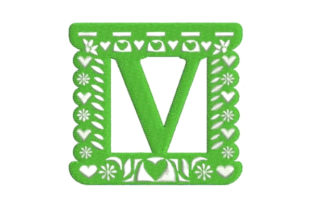 Papel Picado Alphabet V: A Versatile Monogram Design