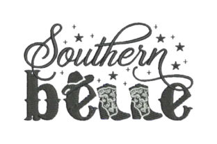Southern Belle Embroidery Design for Personalized Gifts