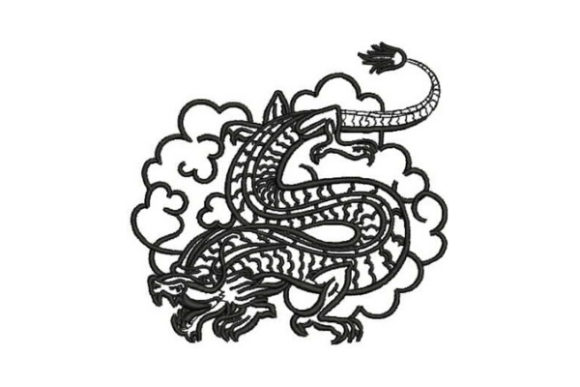 Testing the Japanese Style Tattoo Dragon Embroidery Design for Personalized Gifts