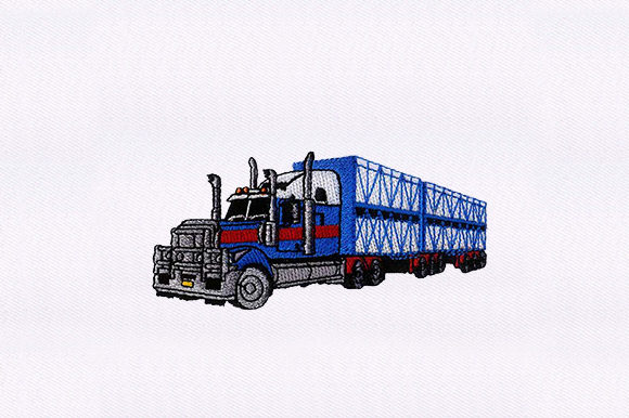 The Trailer Truck Embroidery: A Design for Personalized Keepsakes